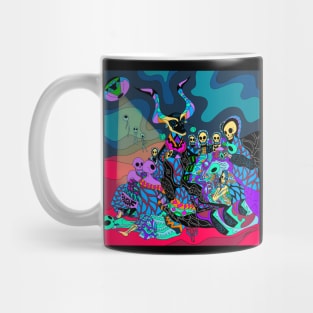 the horns and the witches ecopop in the goya artsy wallpaper Mug